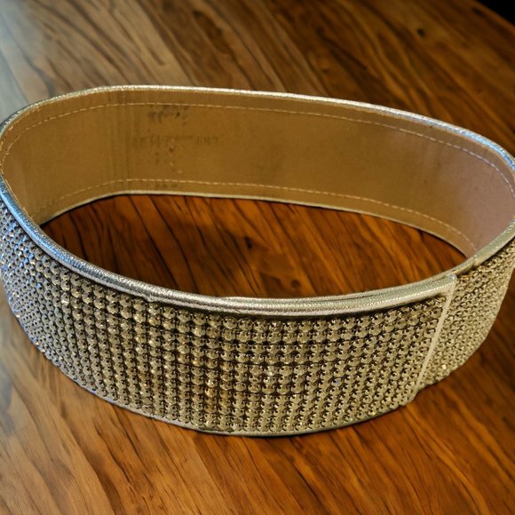 Vintage Saks Fifth Ave Silver Rhinestone Belt main image 5